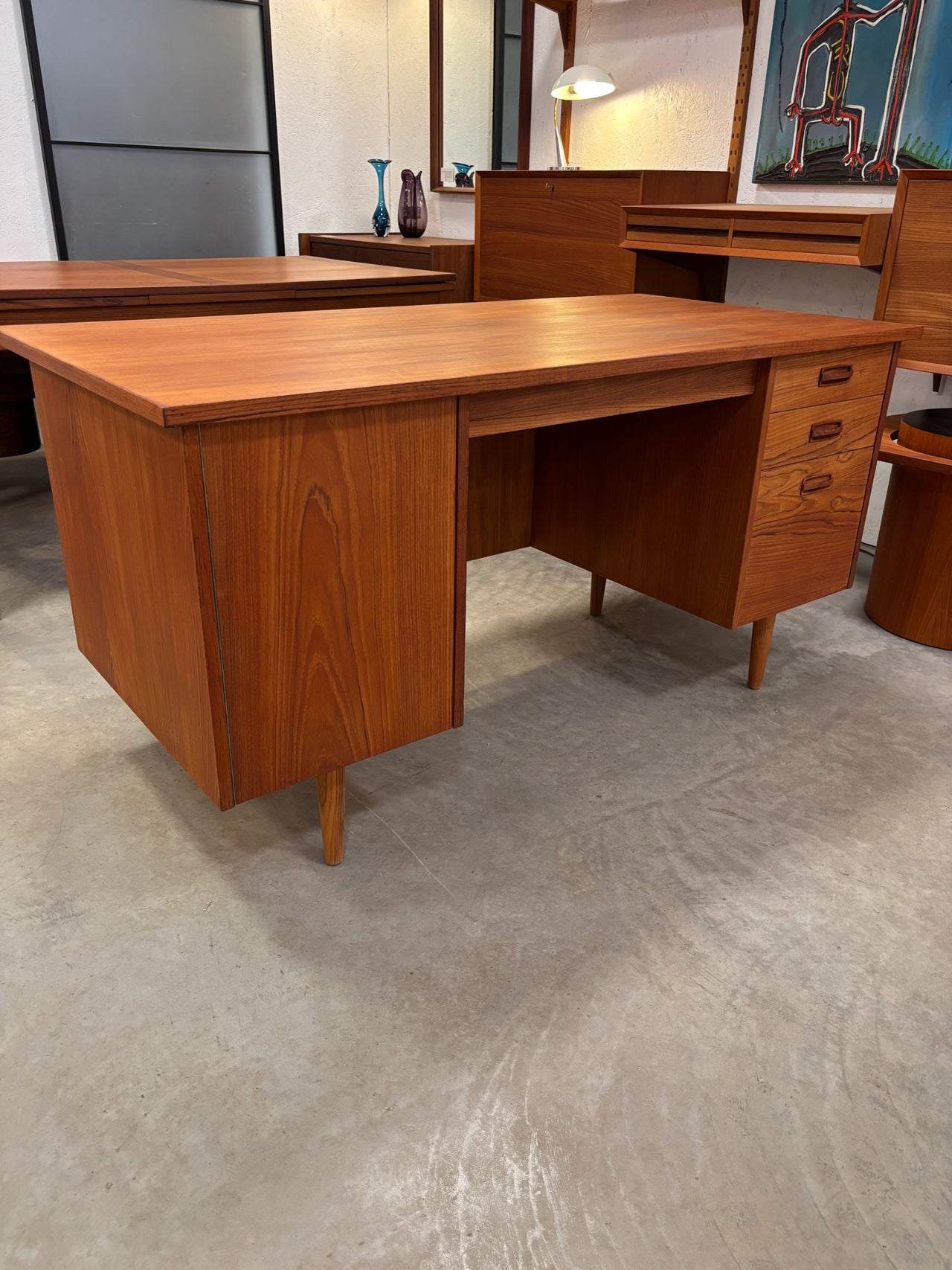 Bureau en teck par Mobican, Canada circa 70