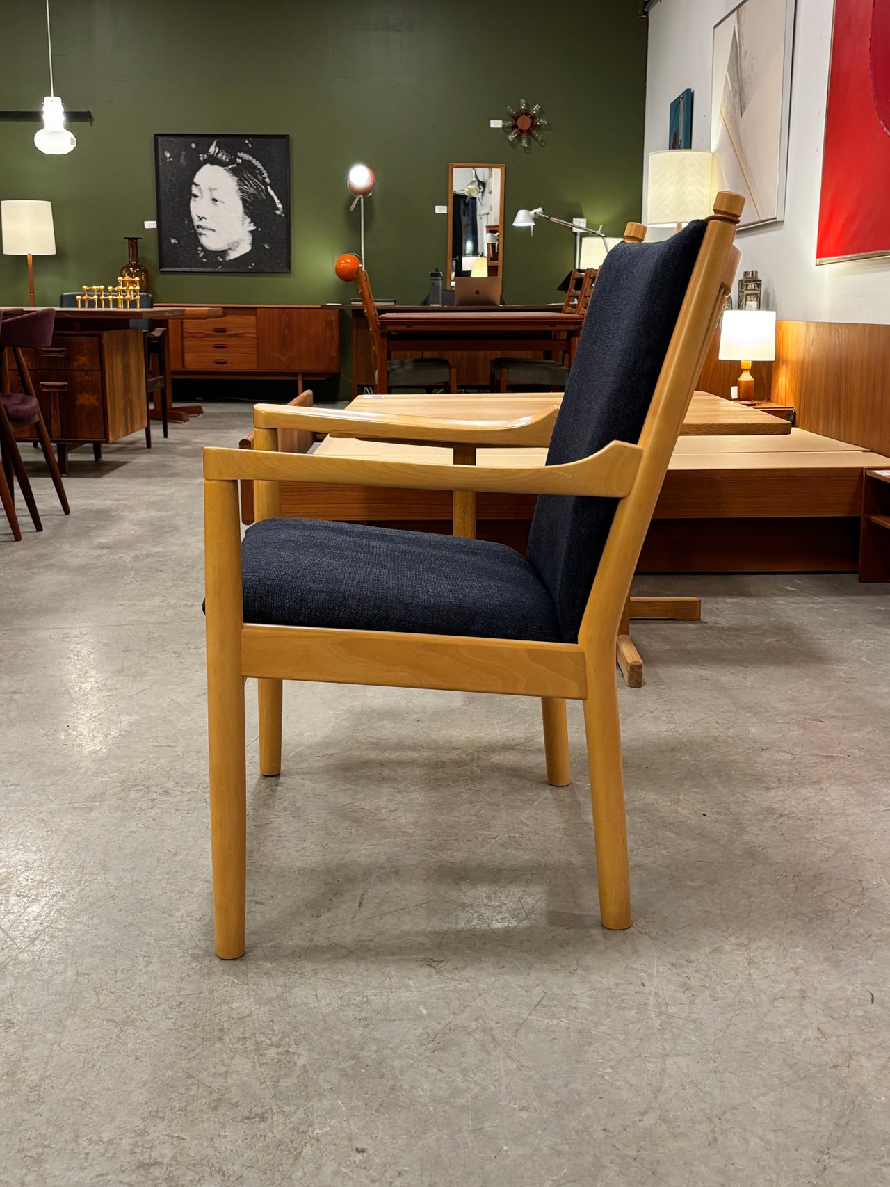 Fauteuil vintage par Hans J. Wegner pour Fritz Hansen, Danemark 1984