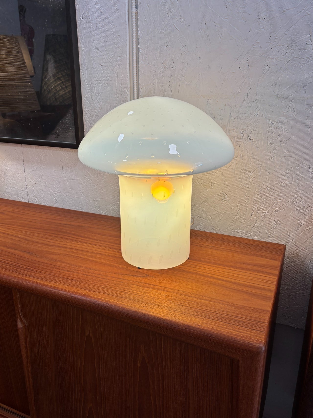 Lampe champignon en verre Murano par Vetri, Italie circa 80