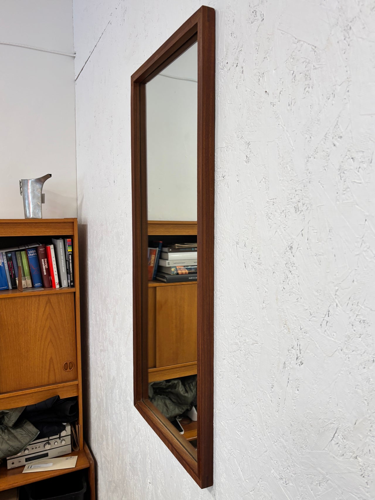 Miroir vintage en teck, Canada circa 60
