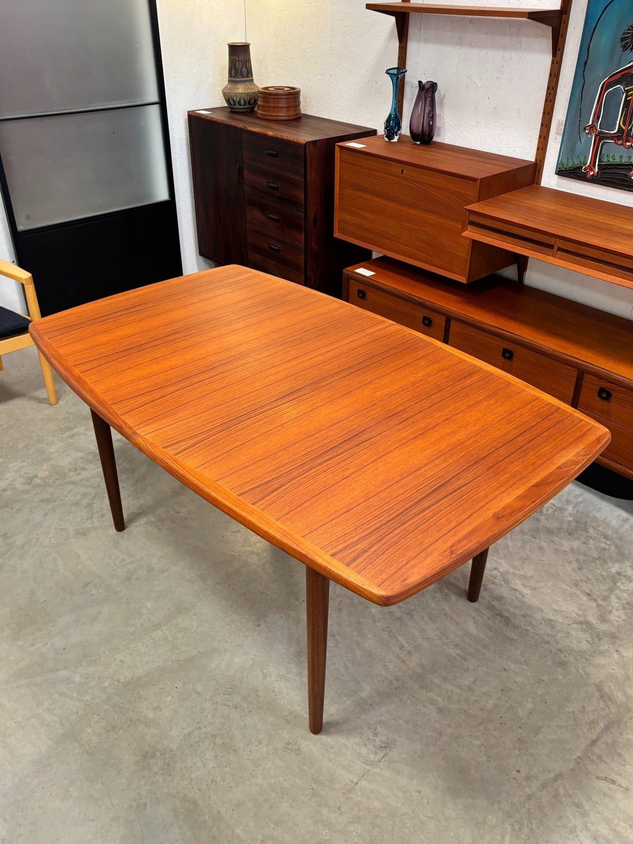 Table à diner en teck par Rastad & Relling pour Gustav Bahus, Norvège circa 60