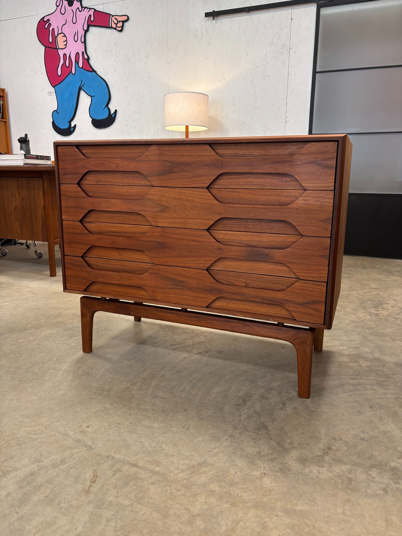 Commode en teck par Arne Hovmand Olsen pour Mogens Kold, Danemark circa 60