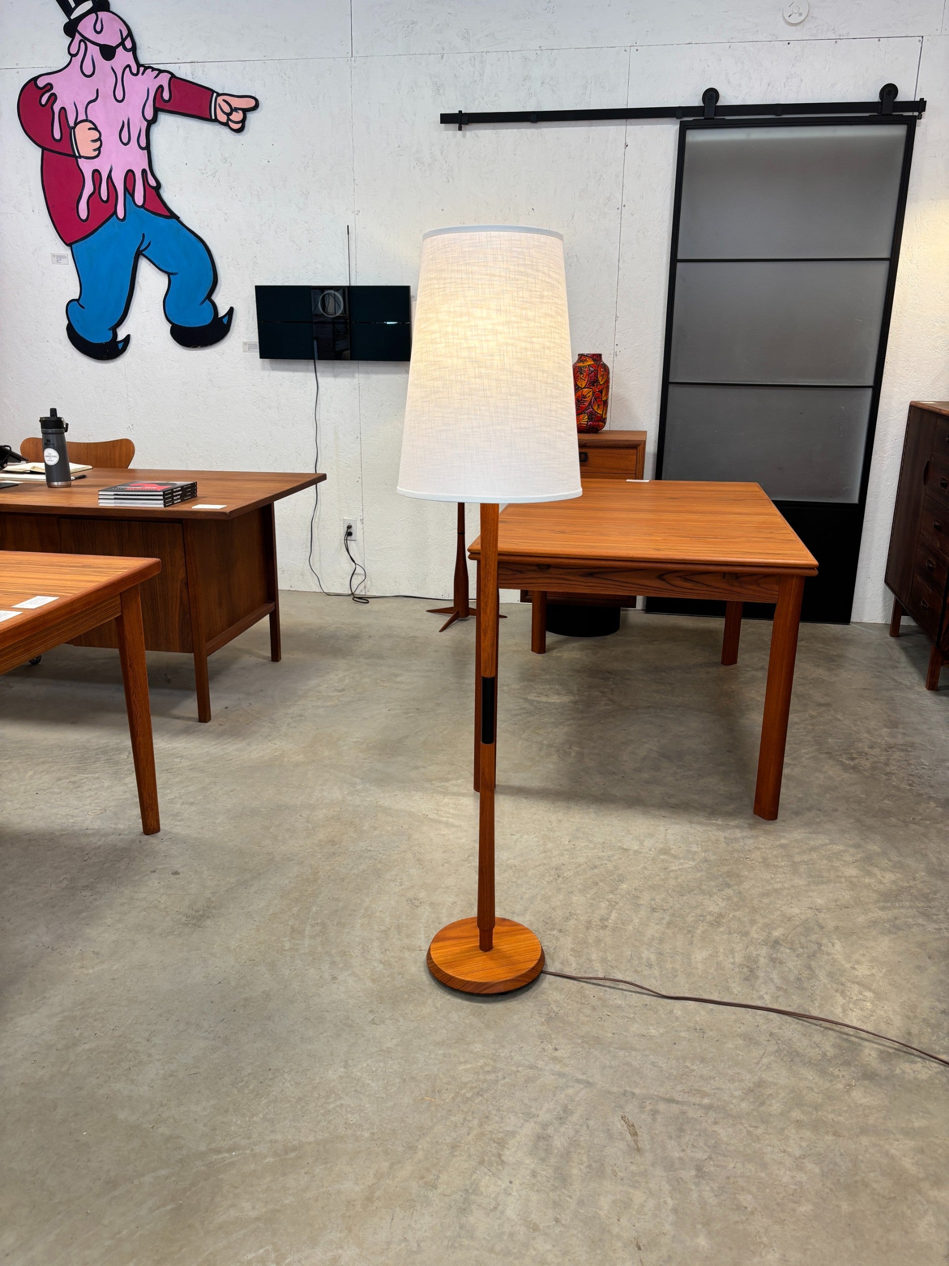 Lampe de sol scandinave moderne en teck, circa 60 (2)