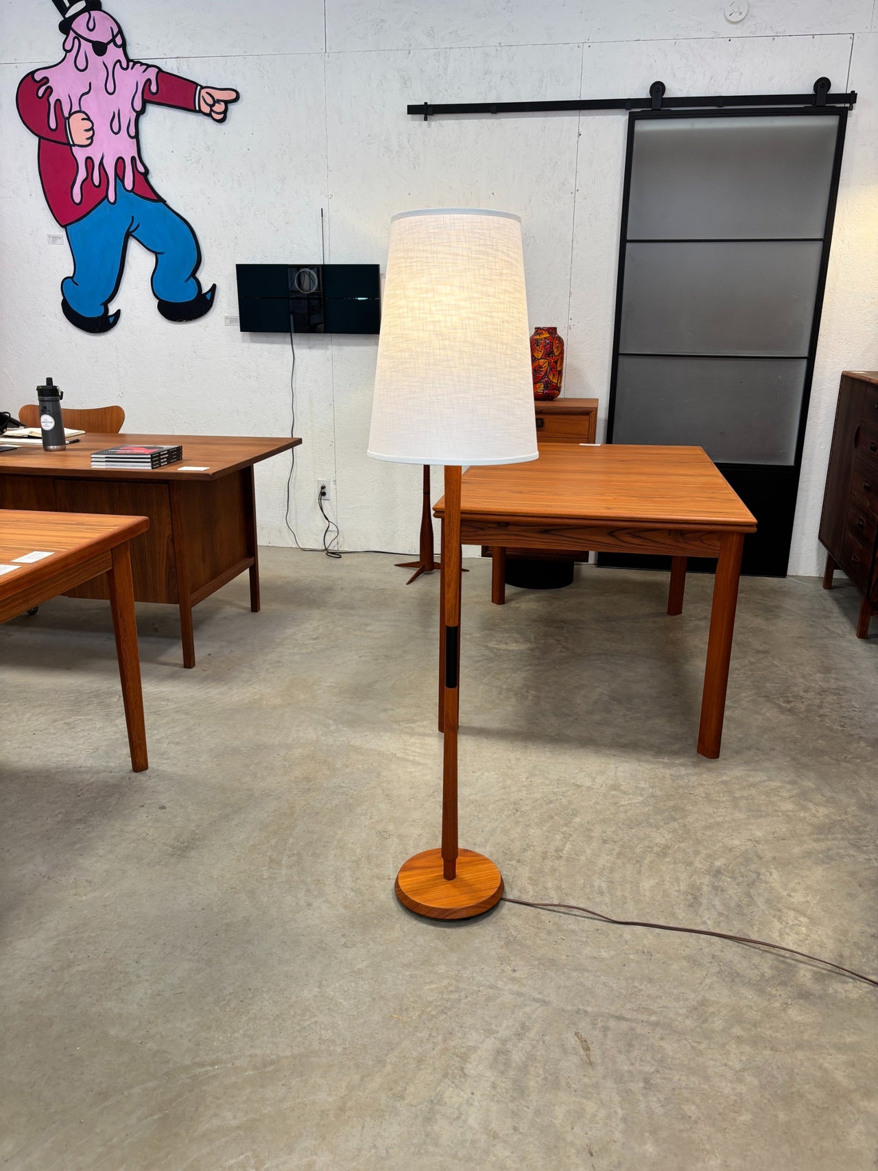 Lampe de sol scandinave moderne en teck, circa 60 (2)