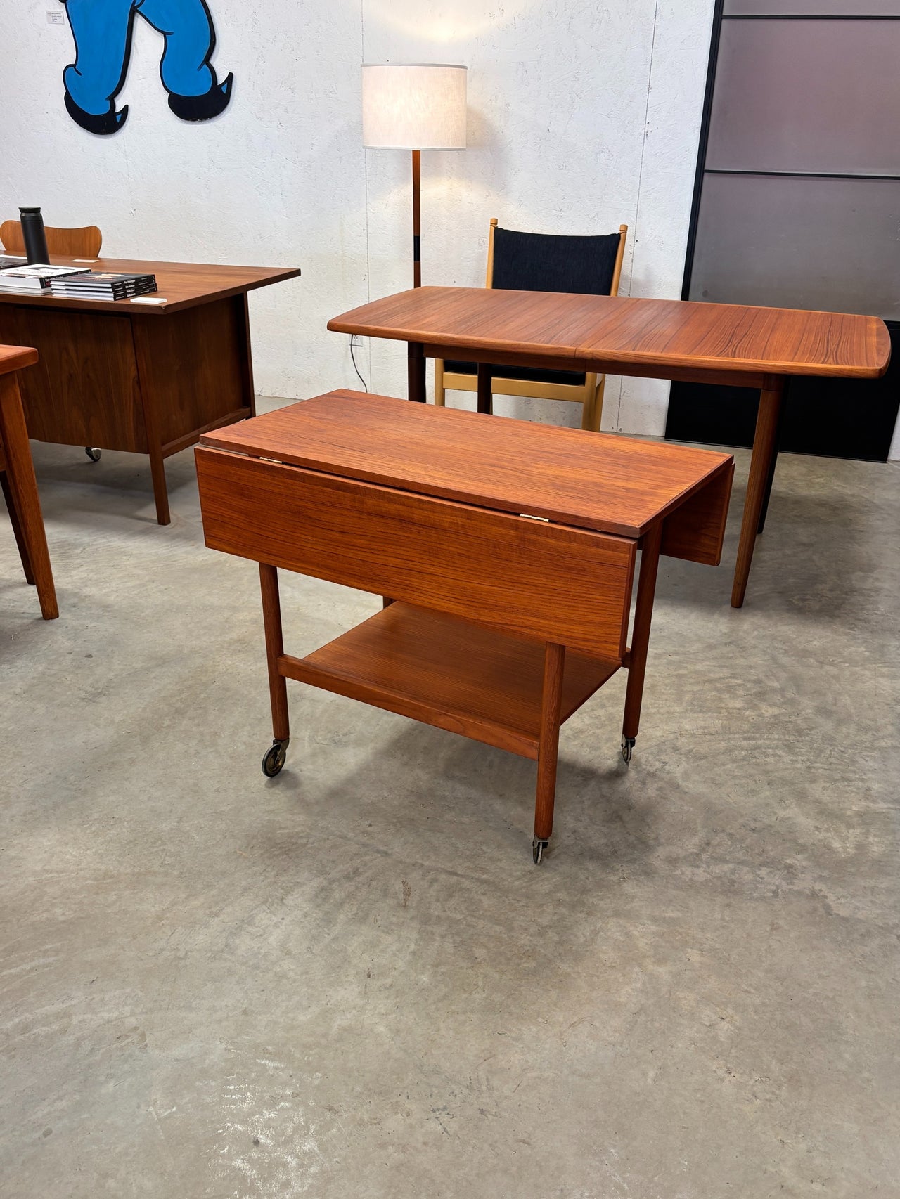 Desserte scandinave en teck, Danemark circa 60