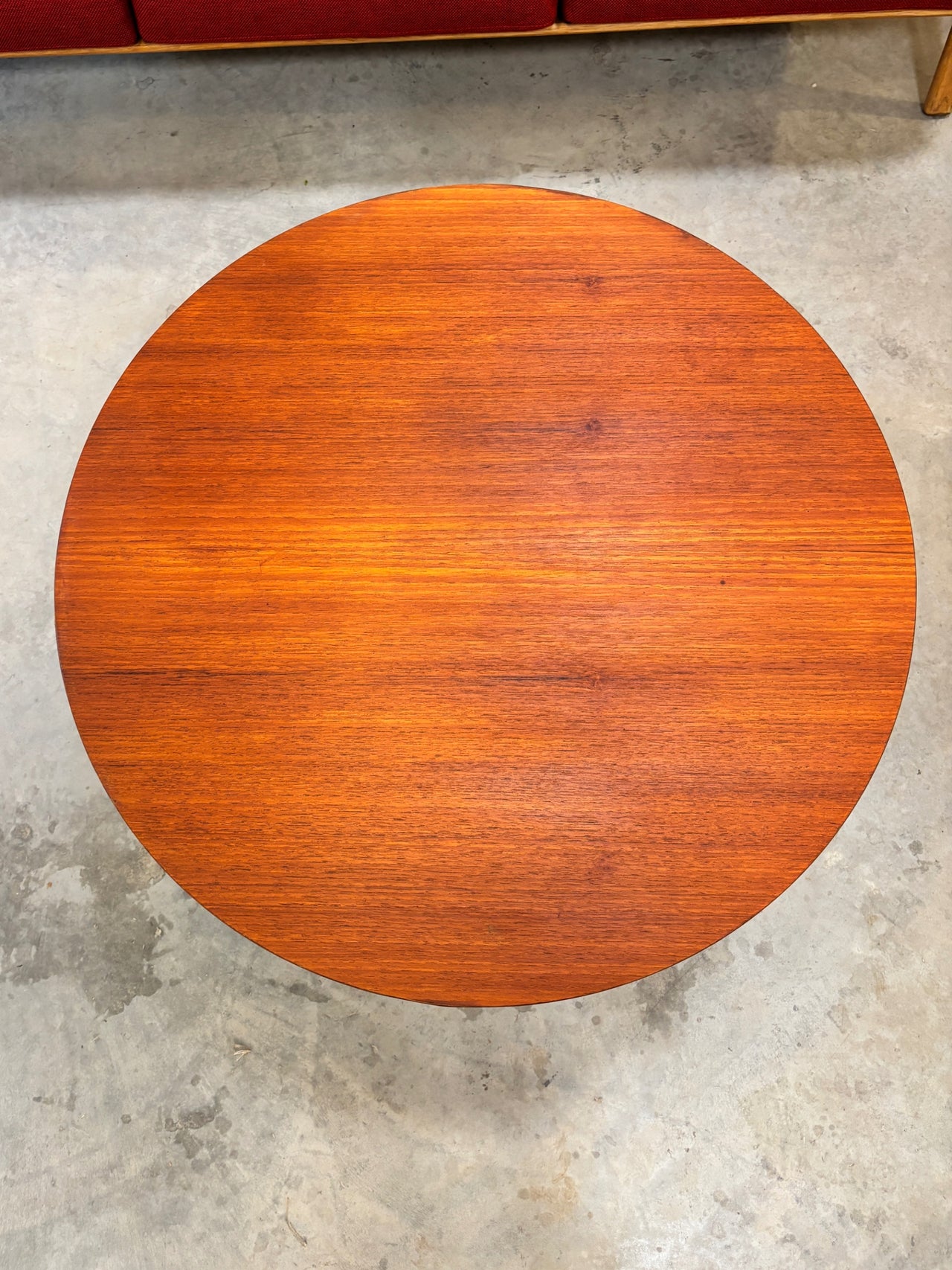 Table basse ronde en teck par RS Associates, Canada circa 70