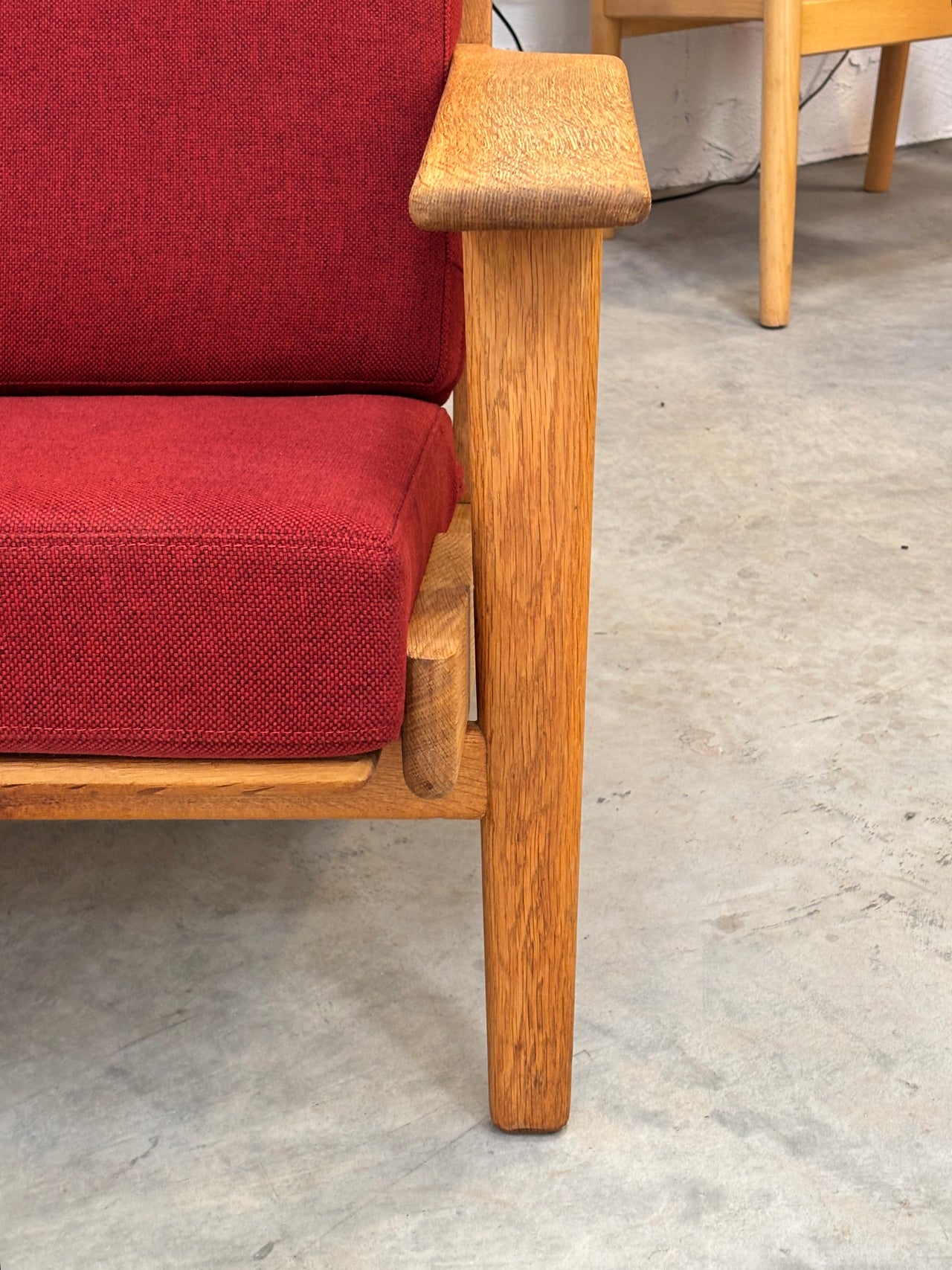 Fauteuil 'high back' modèle GE 290A en chêne par Hans J. Wegner pour Getama, Danemark circa 50