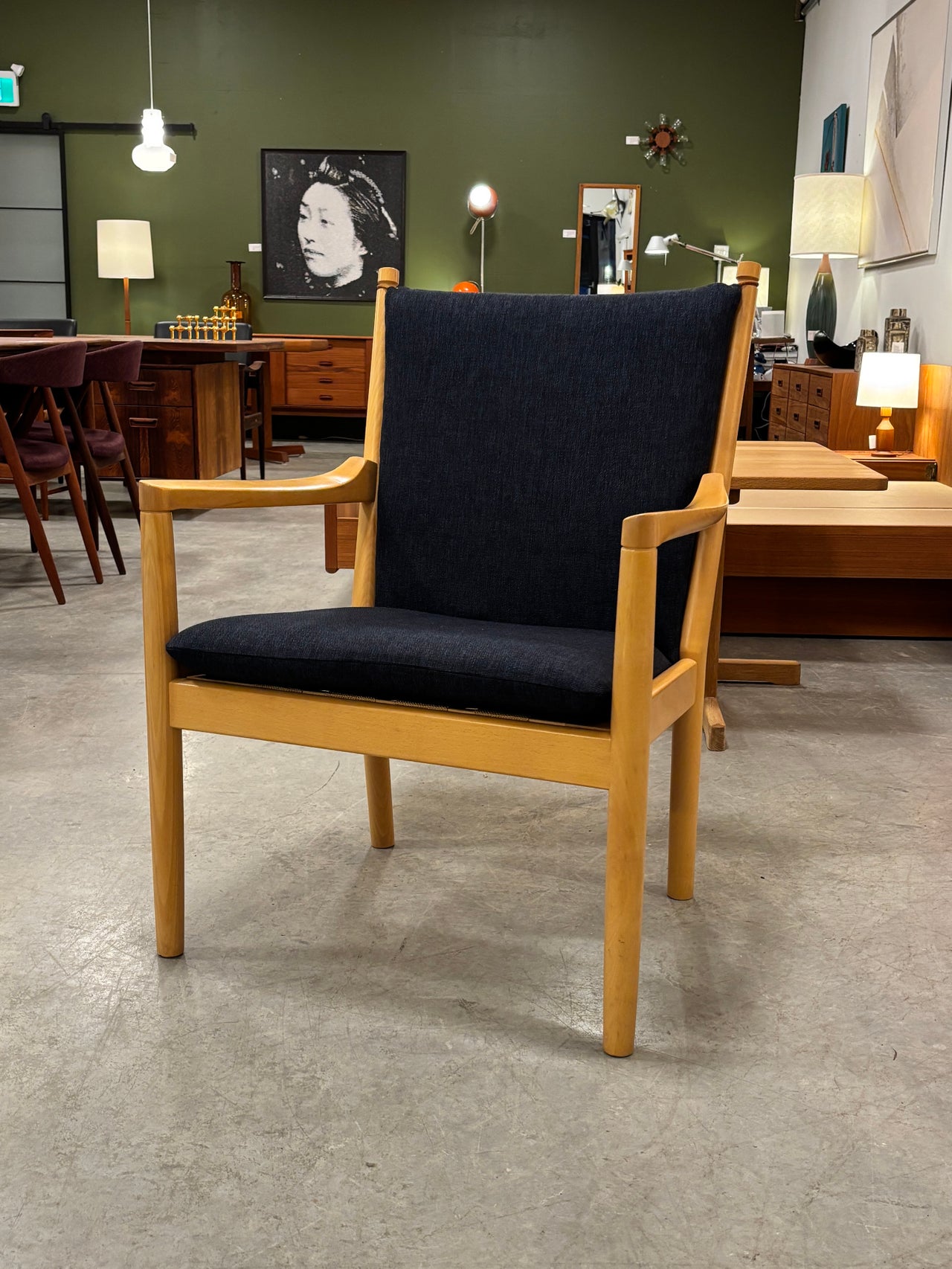 Fauteuil vintage par Hans J. Wegner pour Fritz Hansen, Danemark 1984