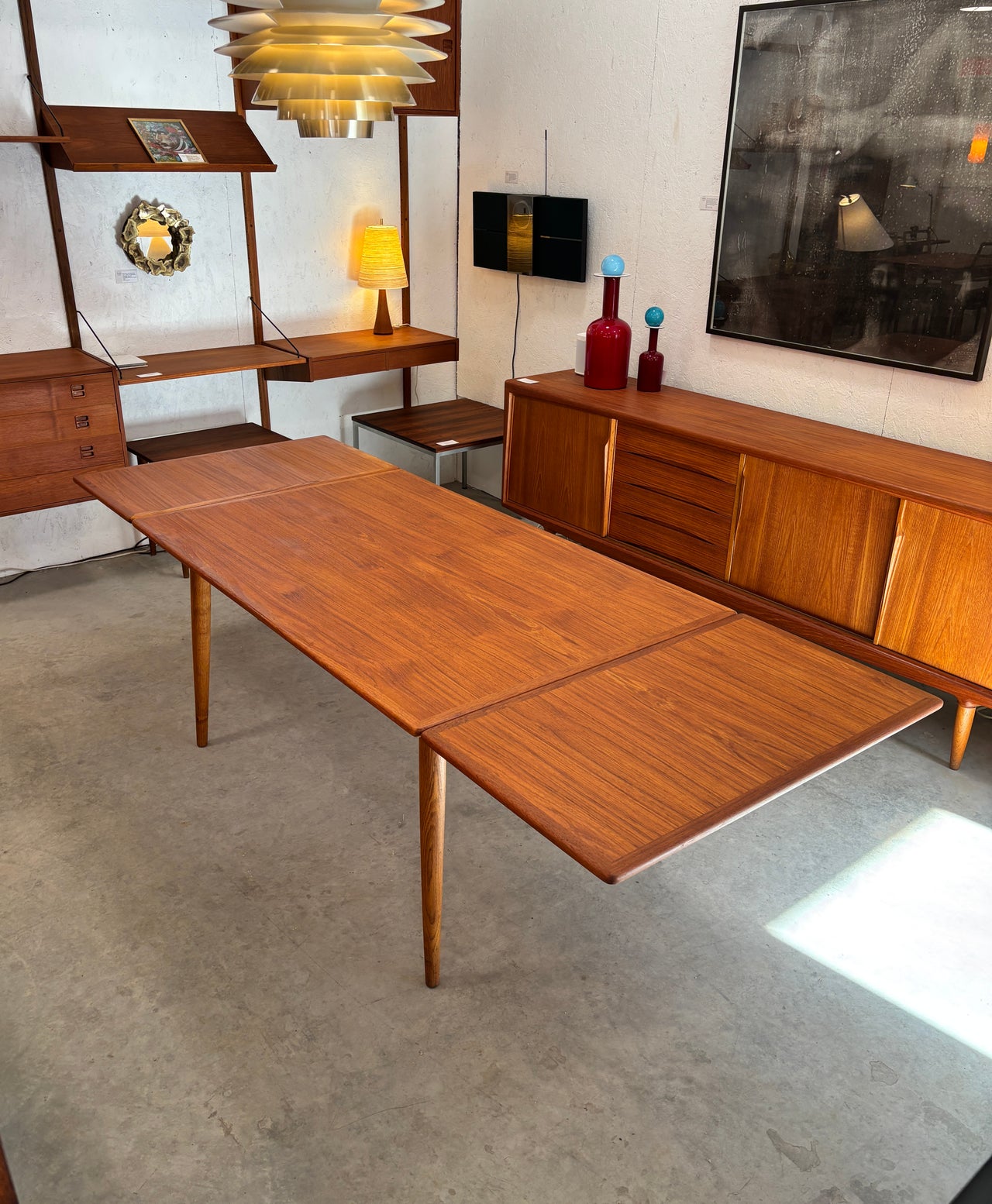 Table à diner en teck et chêne modèle AT-312 par Hans J. Wegner pour Andreas Tuck, Danemark circa 50