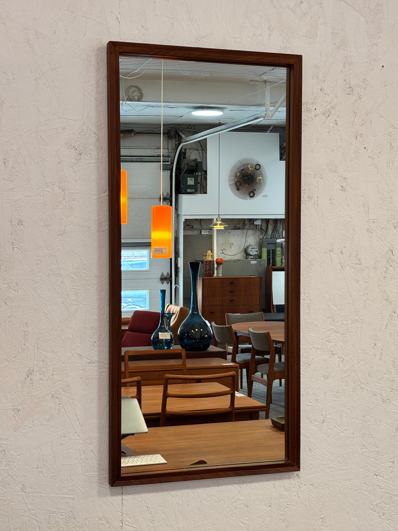 Miroir vintage en teck, Canada circa 60
