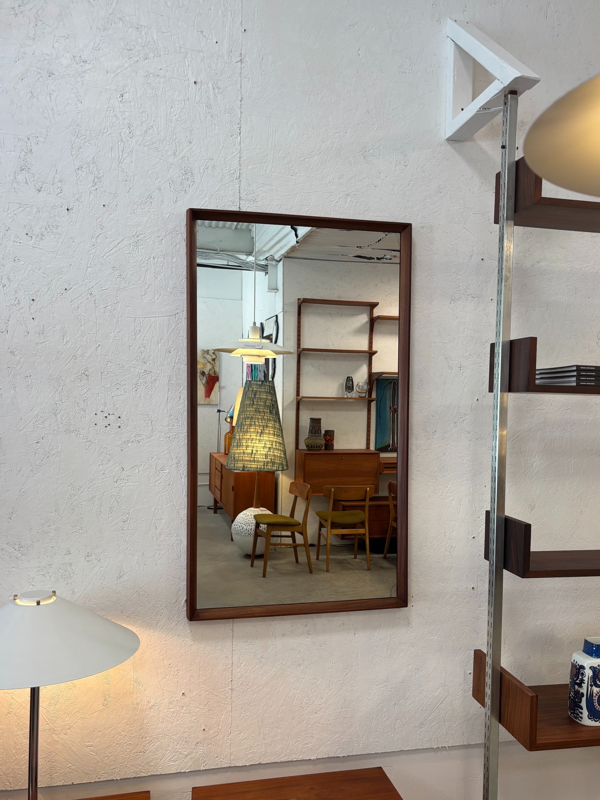 Miroir mid century moderne en teck, Canada circa 60