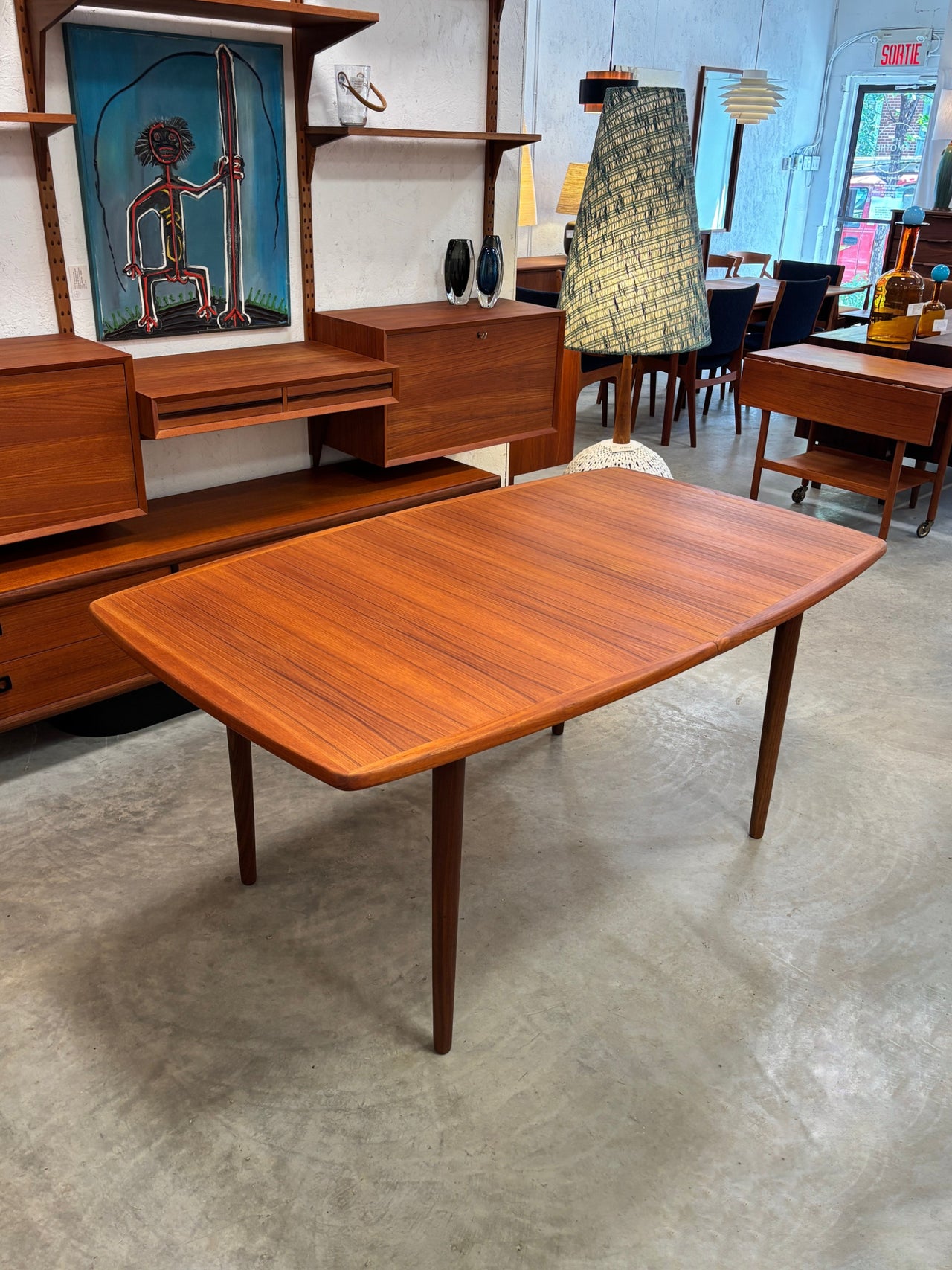 Table à diner en teck par Rastad & Relling pour Gustav Bahus, Norvège circa 60