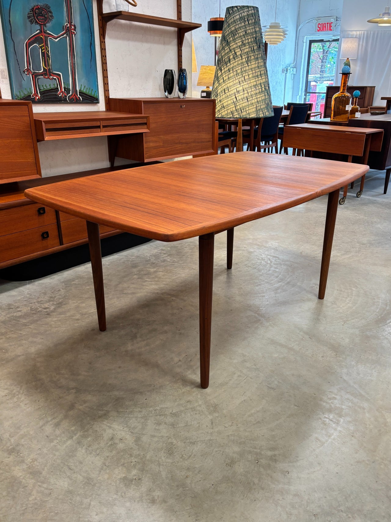 Table à diner en teck par Rastad & Relling pour Gustav Bahus, Norvège circa 60