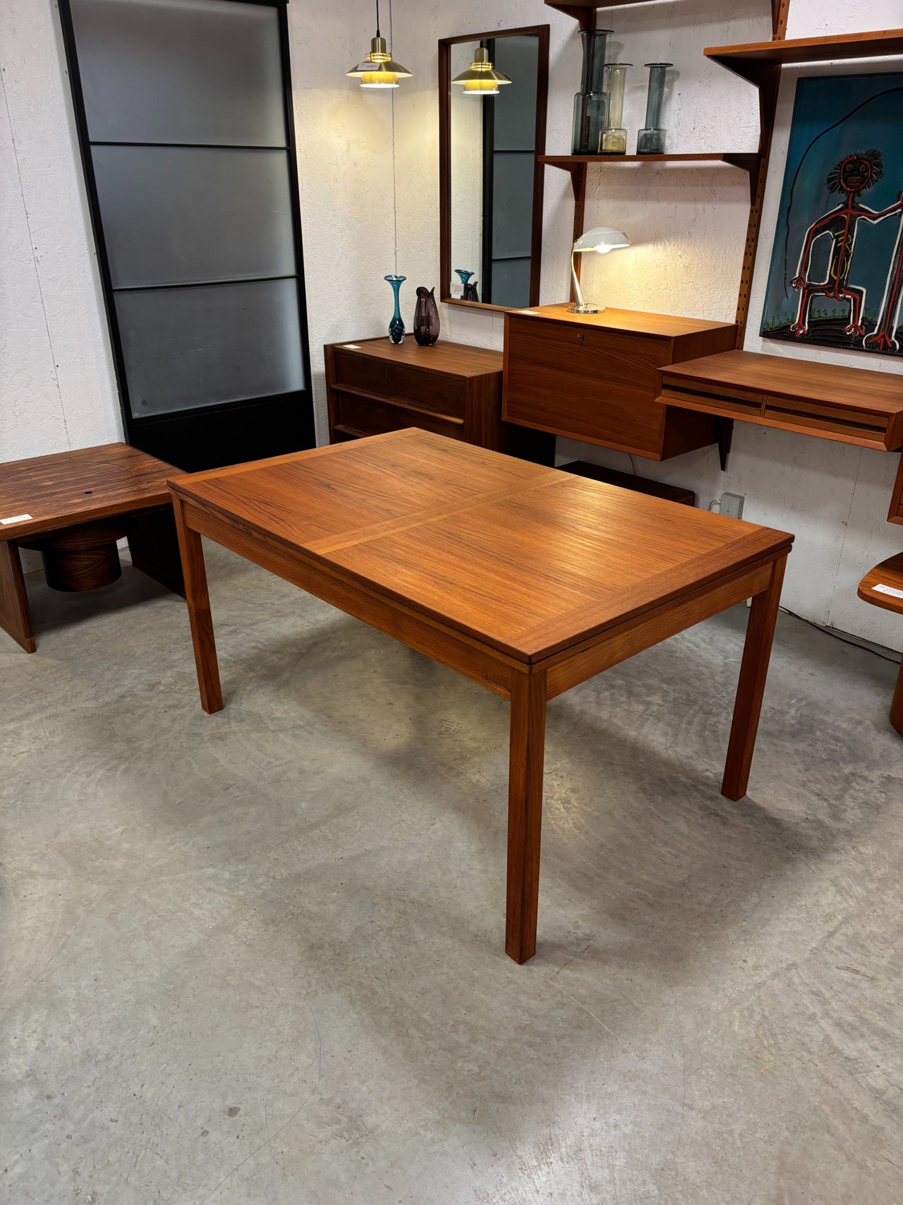 Table à diner papillon mid century en teck, Danemark circa 70