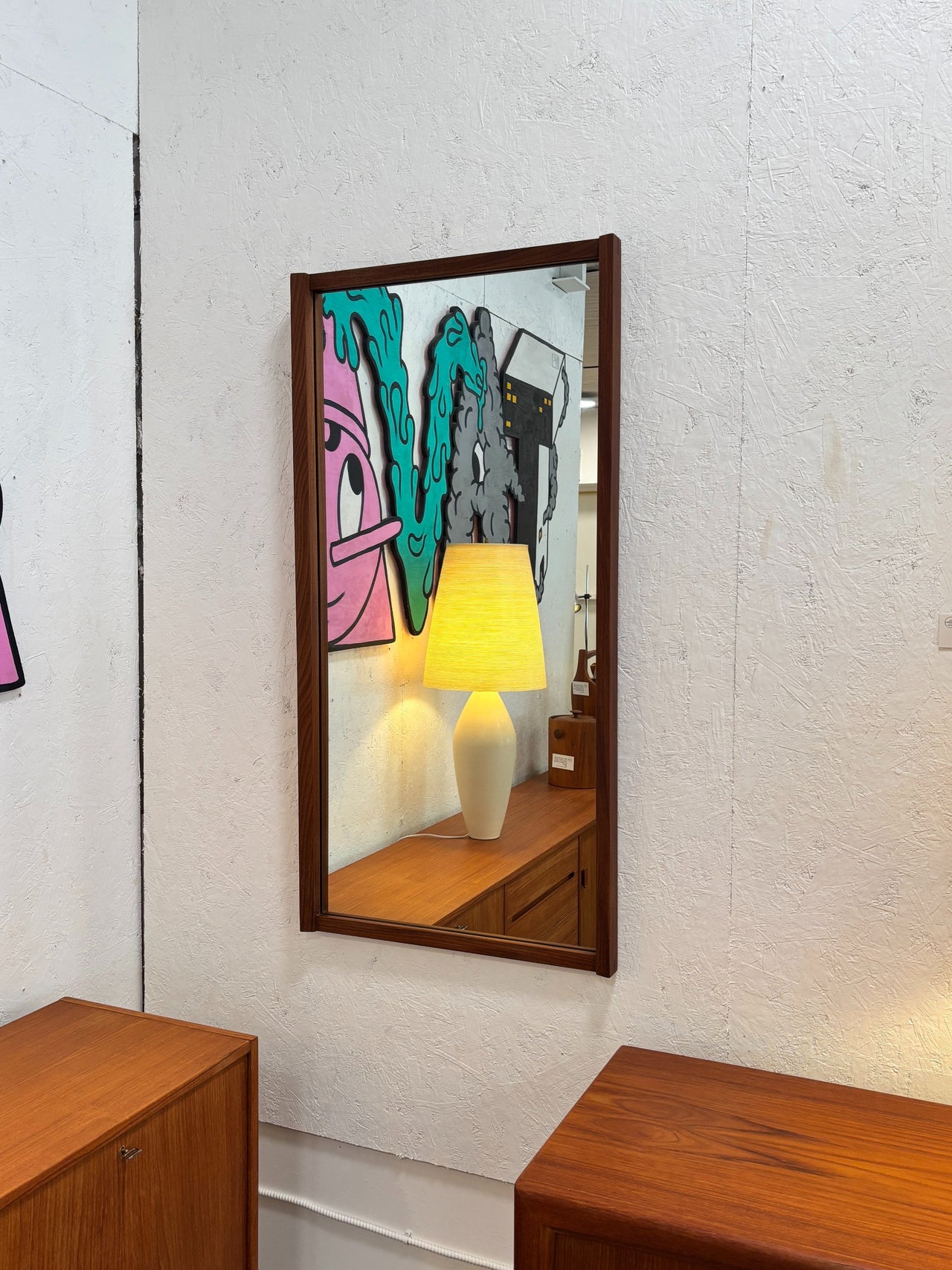 Miroir en teck par RS Associates, Canada circa 60
