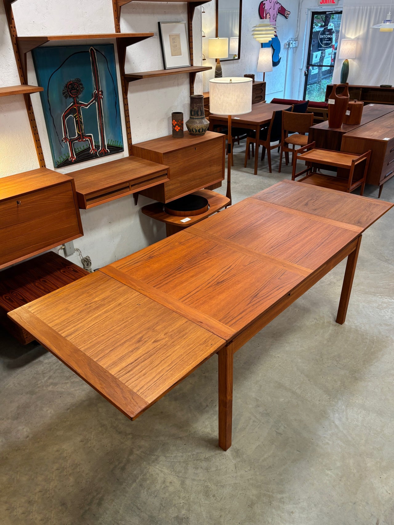 Table à diner papillon mid century en teck, Danemark circa 70