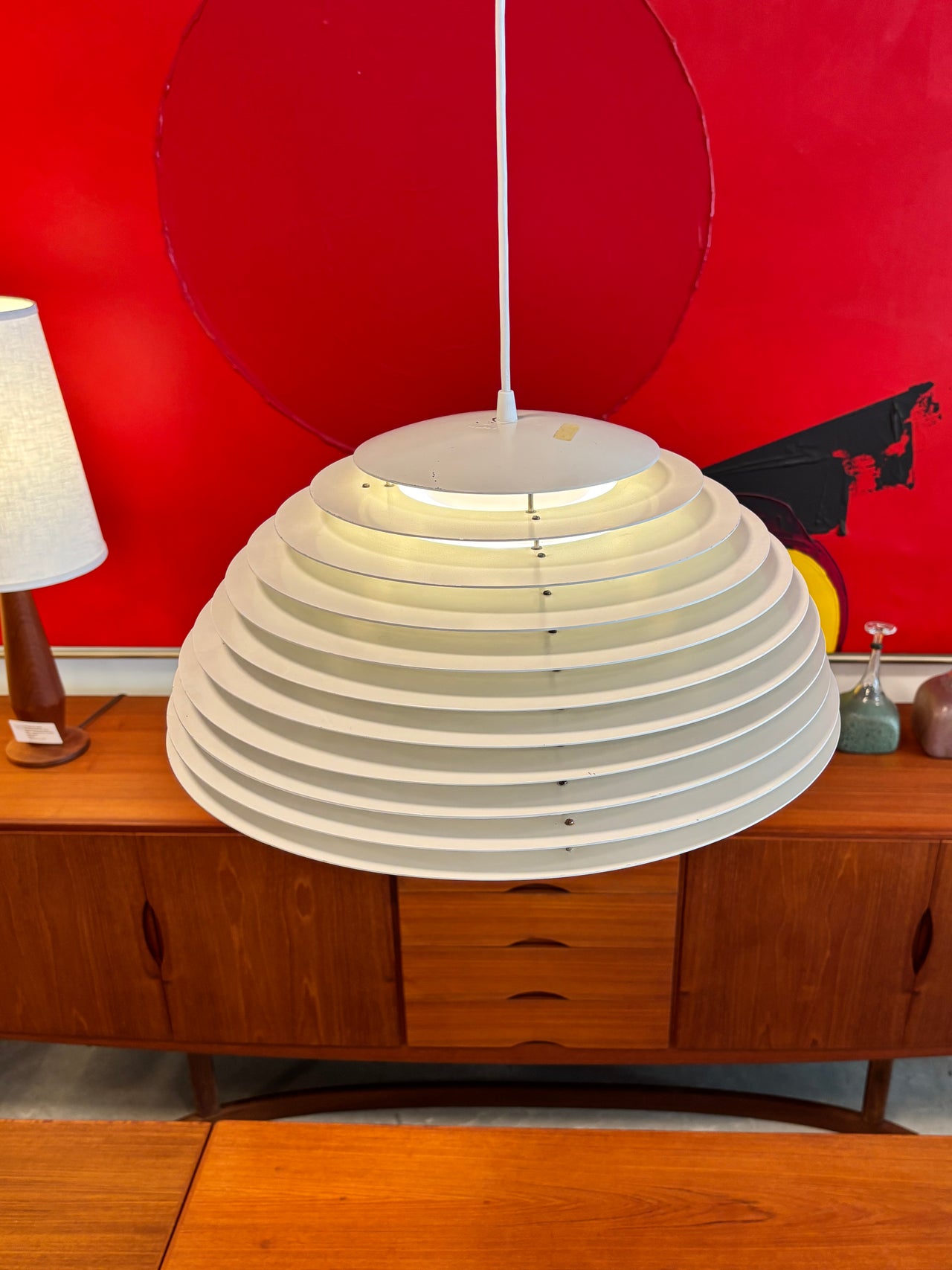 Suspension moderne modèle Hekla par Jon Olafsson & Pétur B. Luthersson pour Fog & Mørup, Danemark 1965