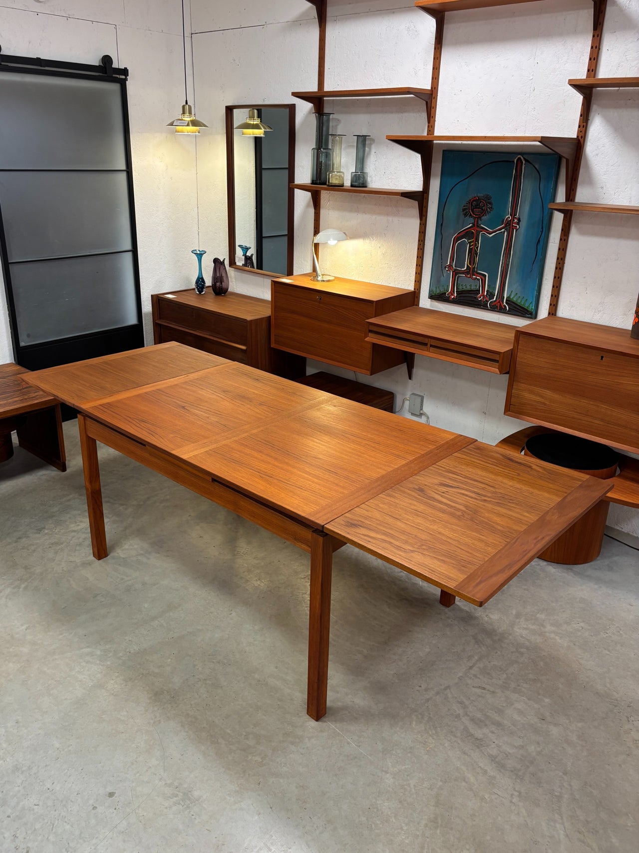 Table à diner papillon mid century en teck, Danemark circa 70