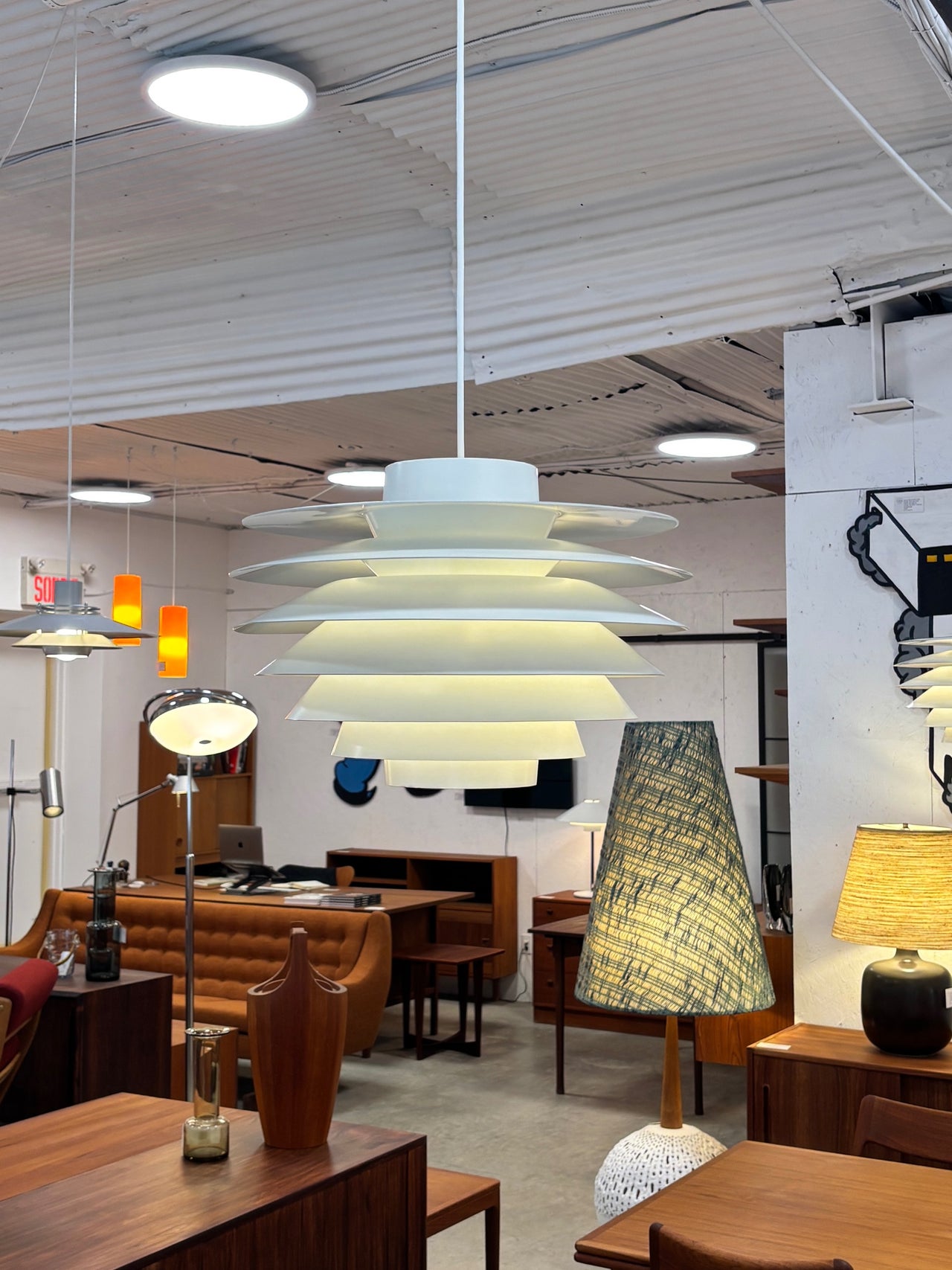 Suspension moderne modèle 'Verona' par Svend Middelboe pour Nordisk Solar, Danemark circa 70