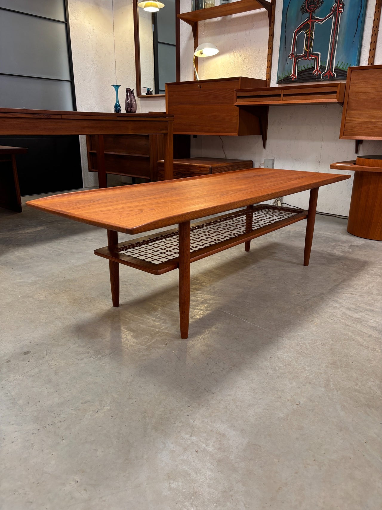 Table basse mid century en teck, Canada circa 60