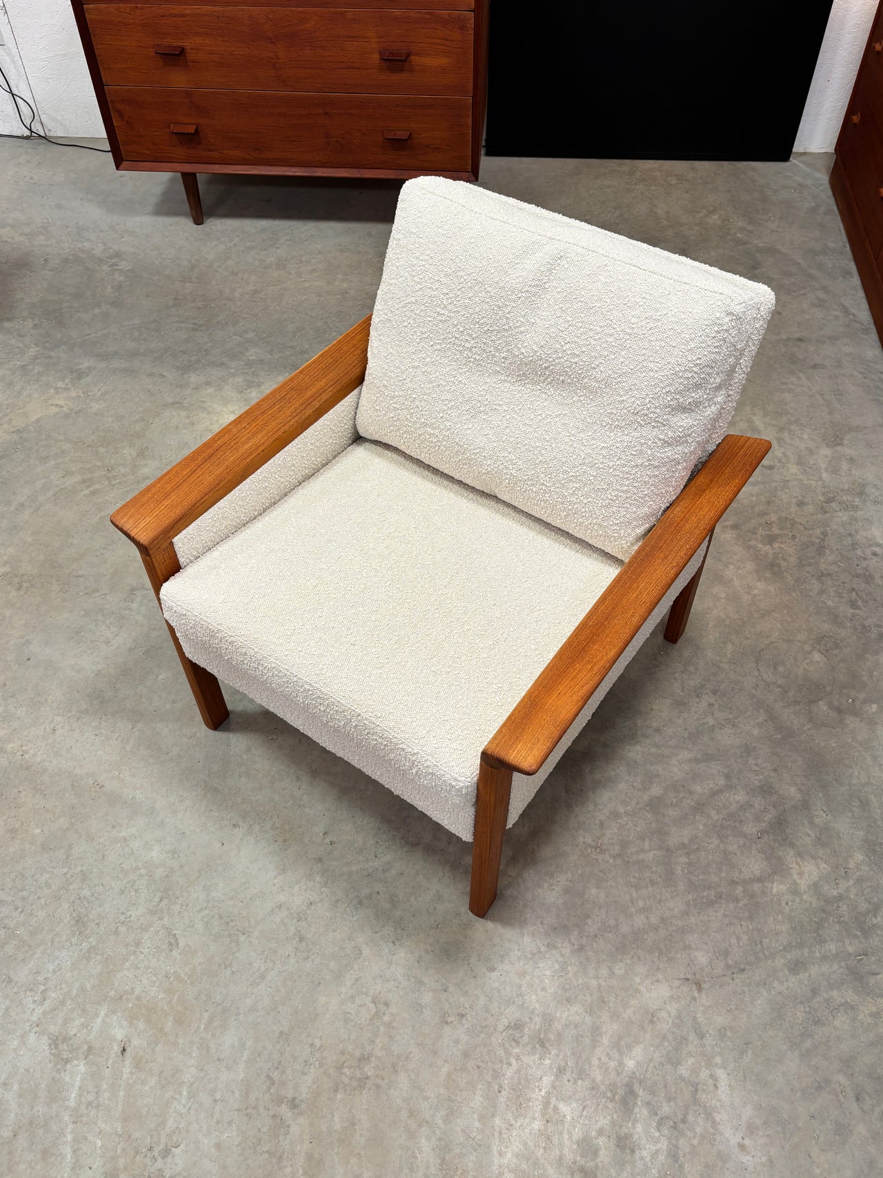 Fauteuil en teck par Hans Olsen pour C/S Mobler, Danemark circa 60