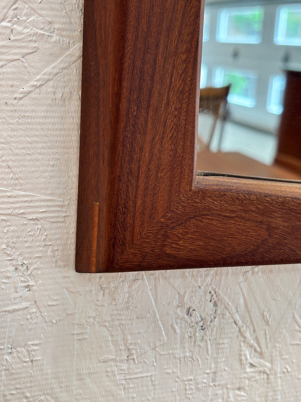 Miroir mid century scandinave en teck, circa 60